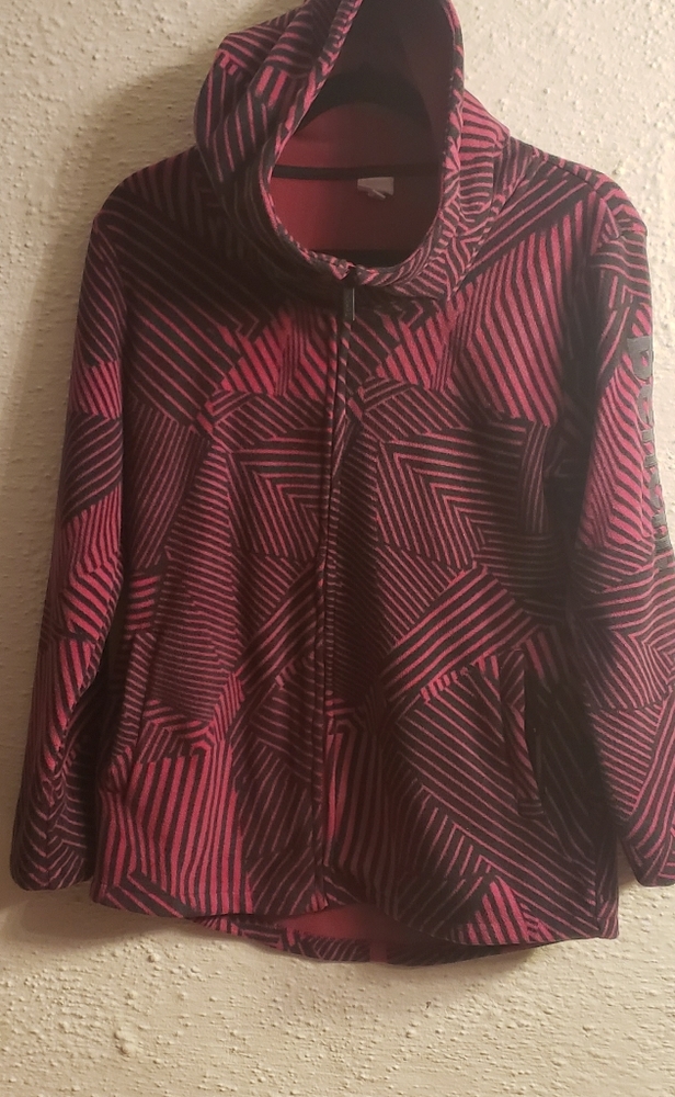Bench fleece hood active warm jacket pink L zip